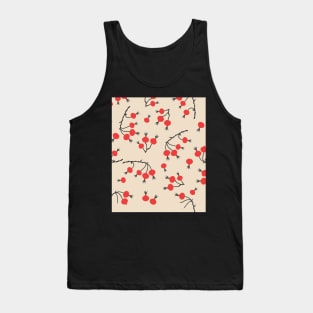 Rose Hips Branches Seamless Pattern Tank Top